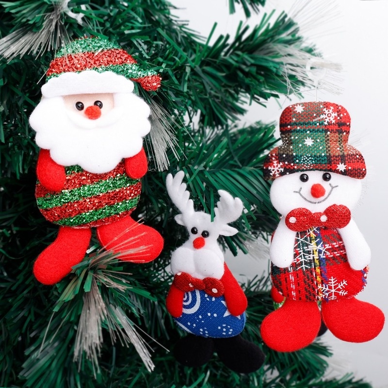 คอลเลกชันคริสต์มาส-12-ชิ้น-เซต-น่ารัก-ซานตาคลอส-กวาง-รูปร่าง-ตุ๊กตาสักหลาด-การ์ตูนหมี-สโนว์แมน-จี้ต้นคริสต์มาส-อุปกรณ์ตกแต่งงานเลี้ยงคริสต์มาส