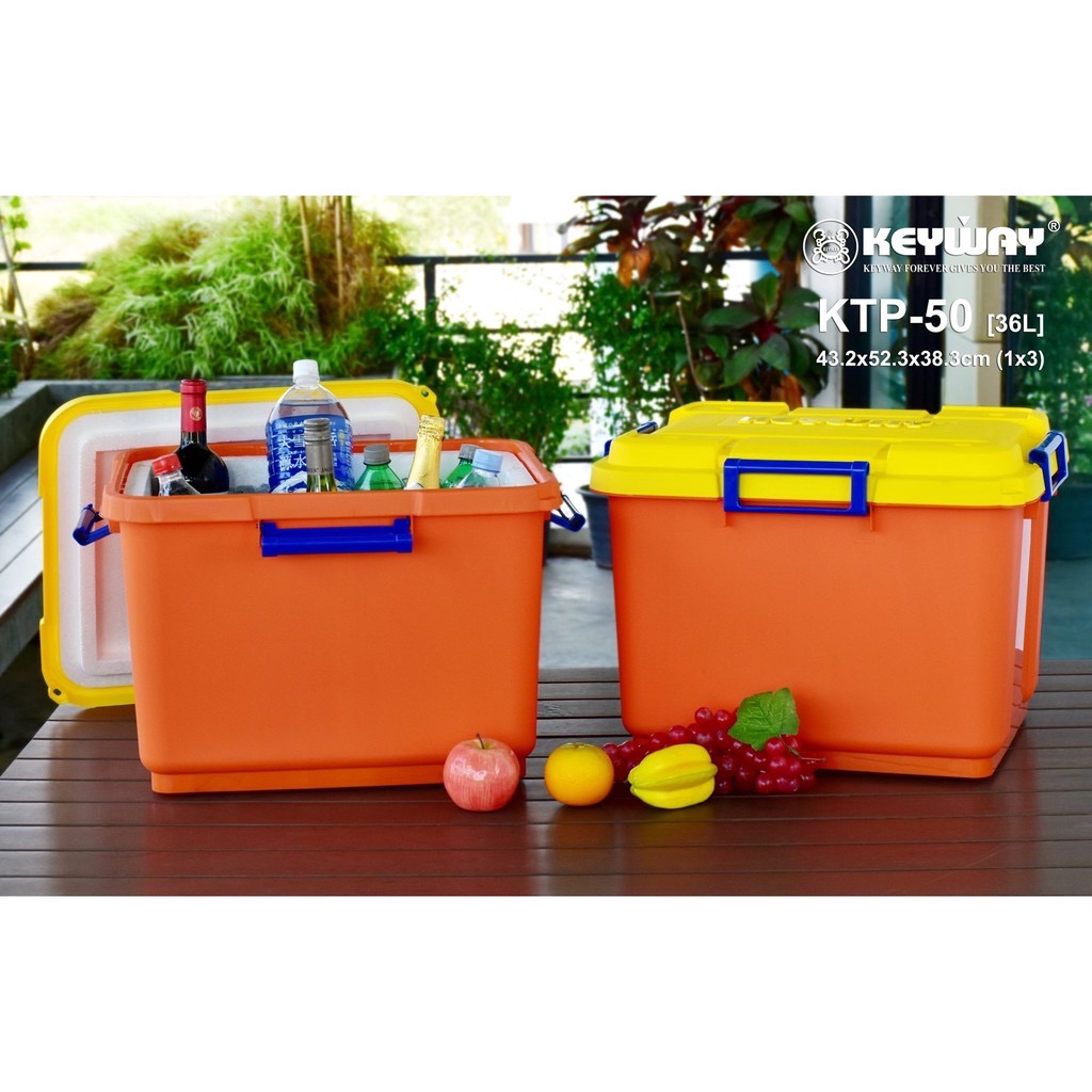 กล่องเก็บรักษาความเย็น-36l-cold-storage-box-ktp-50-ตรา-keyway-ขนาด43-2x52-3cmx38-3cm