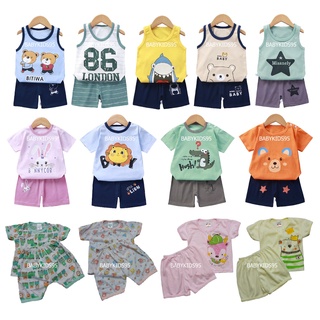 BABYKIDS95 (0-6 month) 1ชุด เสื้อ+กางเกงขาสั้น ชุดเด็กอ่อน เสื้อผ้าเด็กอ่อน ชุดเด็ก Cloth Set For Baby