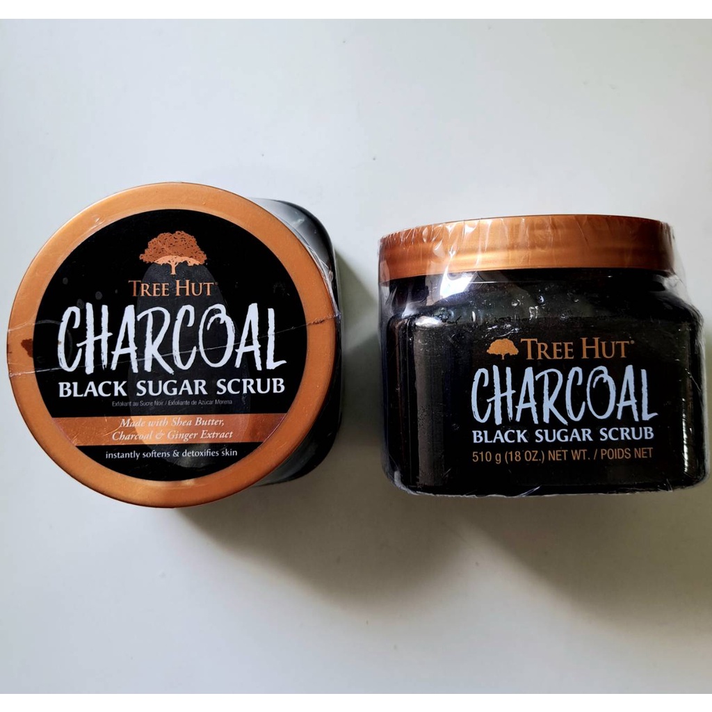 Tree Hut Charcoal Black Sugar Scrub สครับน้ำตาล ขัดผิว สูตรชาร์โคล แบ