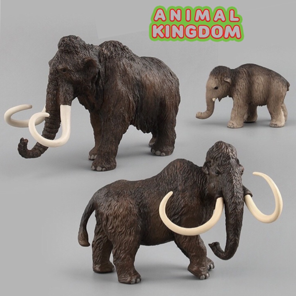 animal-kingdom-โมเดลไดโนเสาร์-ช้างแมมมอส-พ่อแม่ลูก-ชุด-3-ตัว-จากหาดใหญ่
