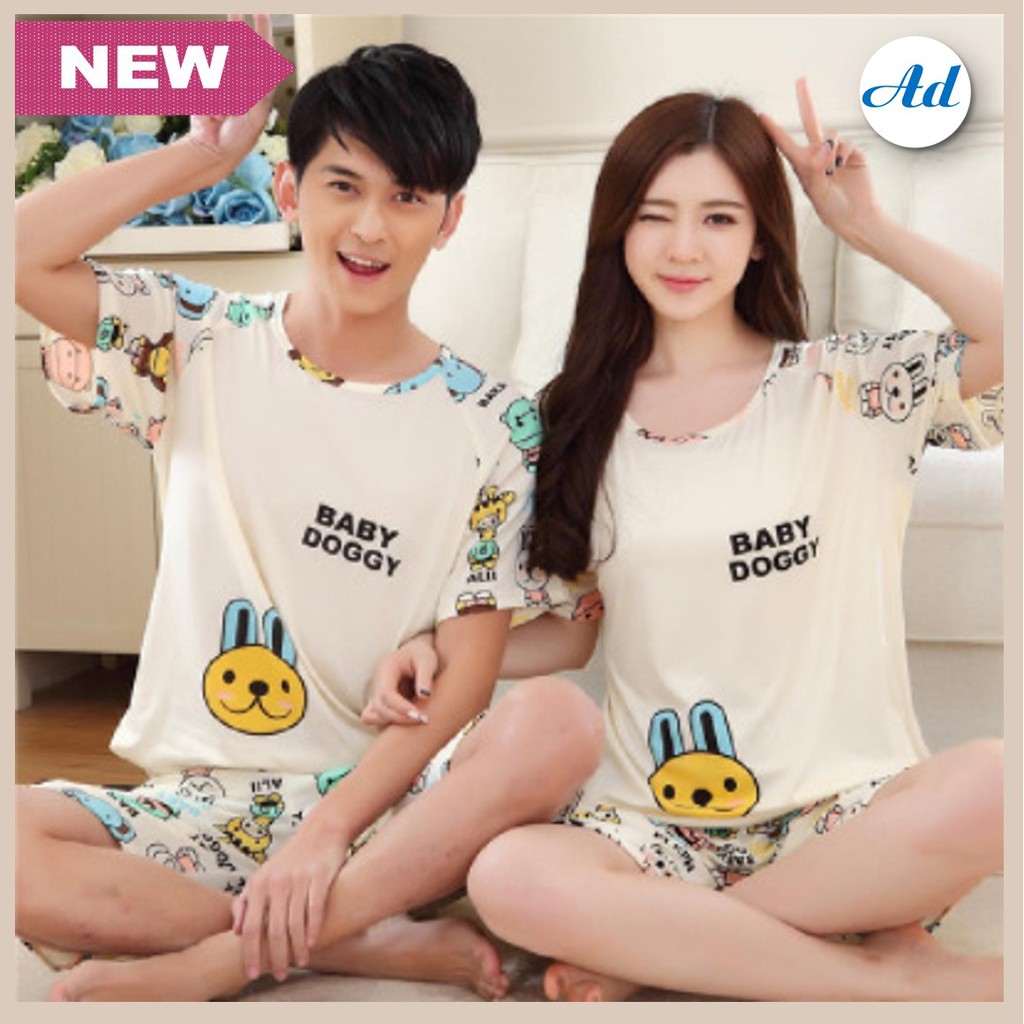 adshopp-สินค้าขายดี-ชุดนอนคู่-ลายการ์ตูน-ราคา-2ชุด-free-size