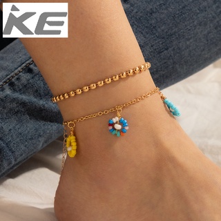 Beads Colorful Floral Simple Beach Anklet for girls for women low price