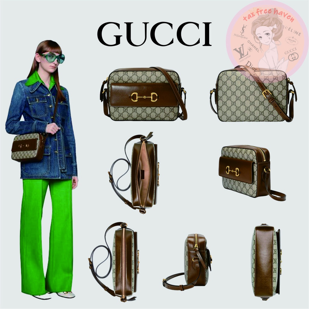 shopee-ลดกระหน่ำ-ของแท้-100-gucci-brand-new-gucci-horsebit-1955-series-small-shoulder-bag
