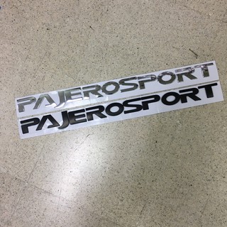 โลโก้ Pajerosport ตัวอักษร ติดฝากระโปรงหน้า Mitsubishi