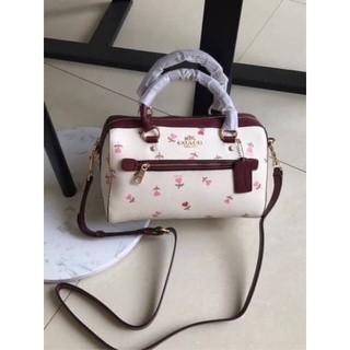 Coach ROWAN SATCHEL WITH HEART  FLORAL PRINT (3243)