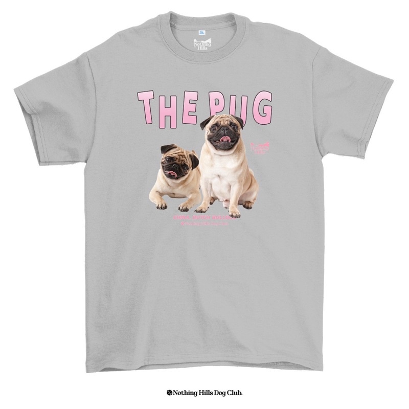 เสื้อยืดสุดคิ้วลาย-pug-ปั๊ก-classic-cotton-unisex-by-nothing-hills-ใหม่