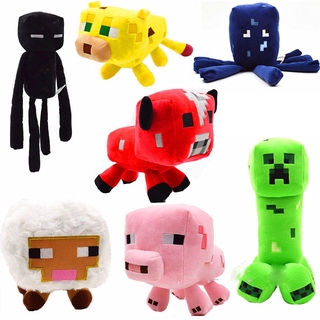 สินค้า ตุ๊กตาฟิกเกอร์ การ์ตูน Minecraft Enderman Wolf Zombie Spider Sketelon สำหรับเด็ก ขนาด 15 - 25 ซม.