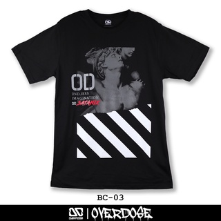 Overdose T-shirt เสื้อยืดคอกลม สีดำ รหัส BC-03(โอเวอโดส)