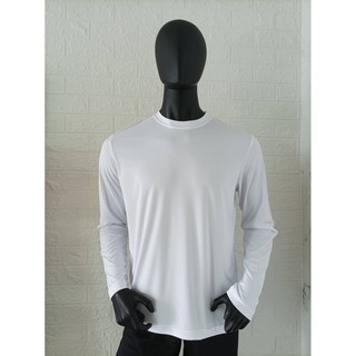 เสื้อยืดคอกลมแขนยาว สีขาว ผ้าเรียบ / ร้านบอลไทย เอฟซี Ballthaifc sport