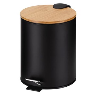 Dee-Double  ถังขยะเหยียบกลม QJZB11005P 5 ลิตร สีดำ  ถังขยะภายใน ถังขยะในบ้านสวย ๆ ถังขยะกลม ถังขยะในครัว ถังขยะเล็ก
