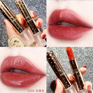 5341(ของแท้/พร้อมส่ง) NOVO Lipstick Raincoat ลิปสติก+เจลเคลือบลิป จุ๊บไม่หลุด  รหัส 73038