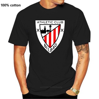 เสื้อยืดผ้าฝ้ายพิมพ์ลายคลาสสิก เสื้อยืด ลายทีมชาติฟุตบอล Athletic Club Bilbao Los Leones Spain La Liga สีดํา ใหม่