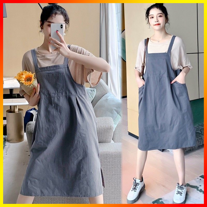 เดรสพลัสไซส์-สะดวกสบาย-หลวม-ใหม่-ชุดคลุมท้องใส่ทำงาน