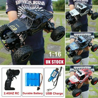 สินค้า รถบังคับวิทยุ Remote Control RC Cars Rock Crawler Monster Truck Kids Toys สามารถชาร์จแบตได้  พร้อมรีโมท 2.4 GHZ