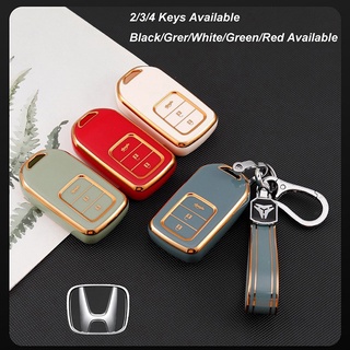 【พร้อมส่ง】เคสกุญแจรถยนต์ Tpu คุณภาพสูง สําหรับ Honda City Civic Accord CRV Jazz HRV BRV