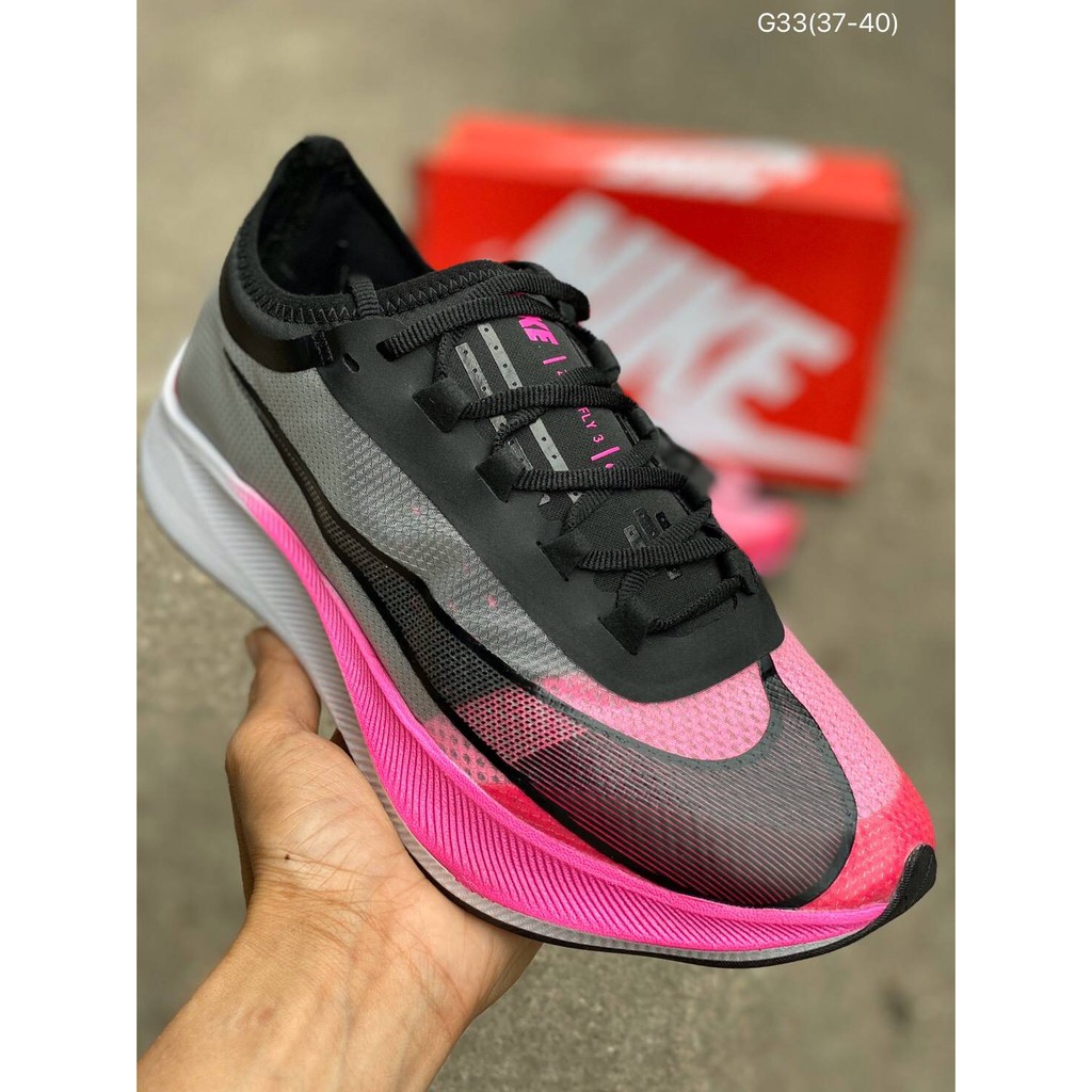รองเท้าวิ่งไนกี้-nike-zoom-fly3-pink-black-รุ่นยอดนิยม-มาใหม่