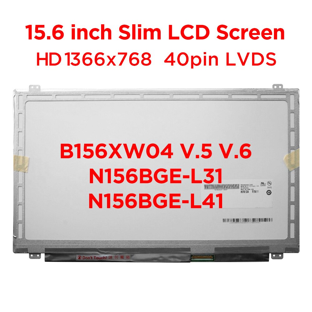 หน้าจอ LCD 15.6 นิ้ว สําหรับแล็ปท็อป B156XW04 V.5 V5 B156XW04 V.6 ...