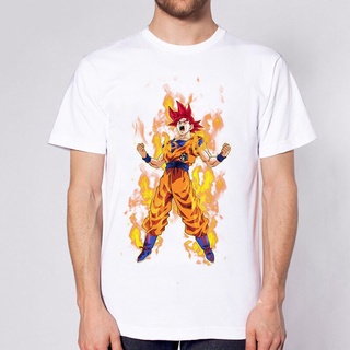 เสื้อยืด ผ้าฝ้าย พิมพ์ลายการ์ตูนดราก้อนบอล Super Saiyan Dragoll Z Dbz Son Goku น่ารัก สําหรับผู้ชาย O65YT66627