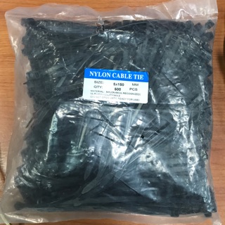 สายรัดเคเบิ้ลไทร์ Cable Tie ยาว (6นิ้ว)แบบหนา 5X150mm 500PCS