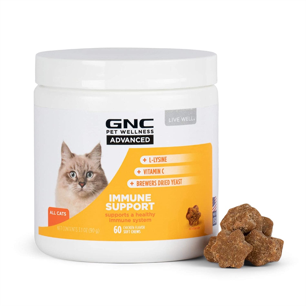 GNC Advance Immune CAT วิตามินเสริมภูมิแมว ไม่ป่วยง่าย ต้านหวัด แก้แพ้ ...