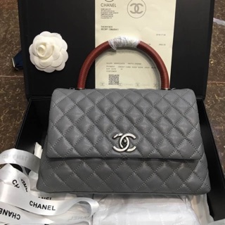 chanel coco handle size 11" พร้อมส่ง งาน original หนังคาเวีย