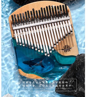 2023 New 17/21 Keys Hluru Blue Ocean Whale Dolphin kalimba – Pures