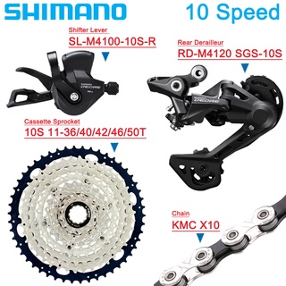 Shimano Deore M4100 ชุดโซ่เกียร์ 10V 1x10S RD-M4120 36T 40T 42T 46T 50T 10 ความเร็ว