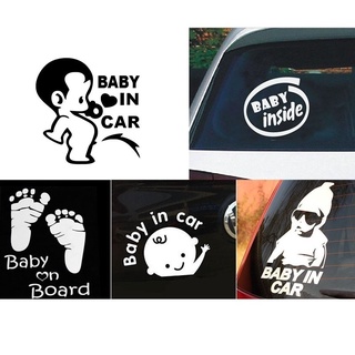 ภาพหน้าปกสินค้าสติกเกอร์ติดรถน่ารัก / ไวนิล Baby In Car Baby on Board Safety Sign Sticker ที่เกี่ยวข้อง