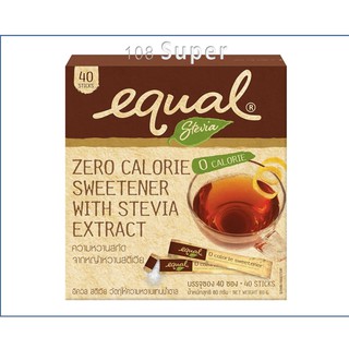 Equal Stevia อิควล สตีเวีย สารสกัดจากหญ้าหวานสตีเวีย (40 ซอง)