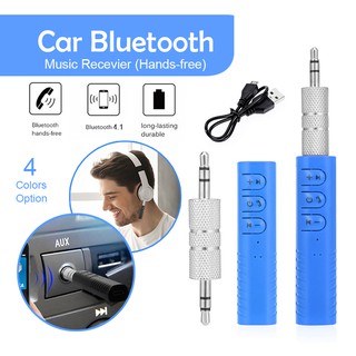 ตัวรับสัญญาณบลูทูธในรถยนต์ Car Bluetooth แบบพกพา 3.5mm AUX Adapte Car Bluetooth Receiver Audio Music Adapter