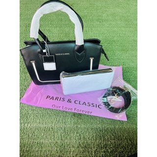 แถมฟรีกระเป๋าตังใบยาว Paris &amp; Classic อีก 1 ใบ กระเป๋าสะพาย แบรนด์ Paris &amp; Classic ของแท้💯 ปารีสรุ่นใหม่