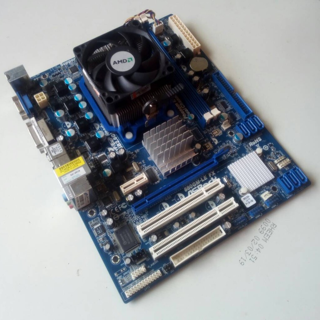 CPU x4 640 พร้อมเมนบอร์ด ASROCK 880GM-LE FX DDR3 มี VGA DVI ออนบอร์ด ...