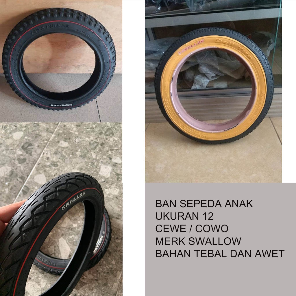 ยางนอกจักรยานยี่ห้อ นกนางแอ่น ขนาด 12 1/2 x 175 x 2 1/4 | Shopee Thailand