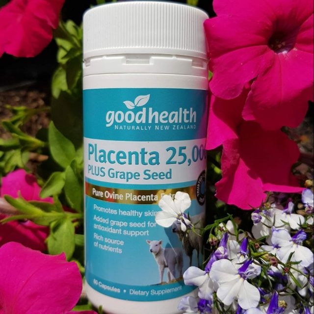 พร้อมส่ง-สินค้าใหม่-exp-2024-รกแกะแท้ผสมเมล็ดองุ่น-นิวซีแลนด์-goodhealth-placenta-grape-seed-25000mg-ถูกแท้-รกแกะเม็ด