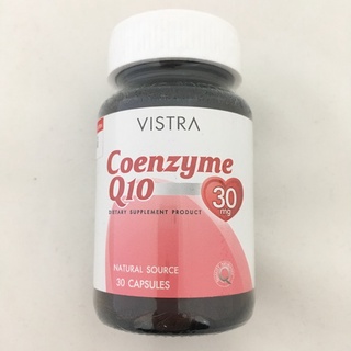 สินค้า >>Vistra Coenzyme Q10 30mg 30เม็ด///60 เม็ด วิสทร้า คิวเทน