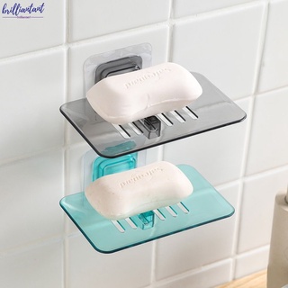 soap dish Transparent Draining Soap Box antibacterial cleaning wall-mounted Crystal Soap rack Wall-mounted  Wall Holder Drain Rack for Bathroom Toilet Kitchen brilliantant