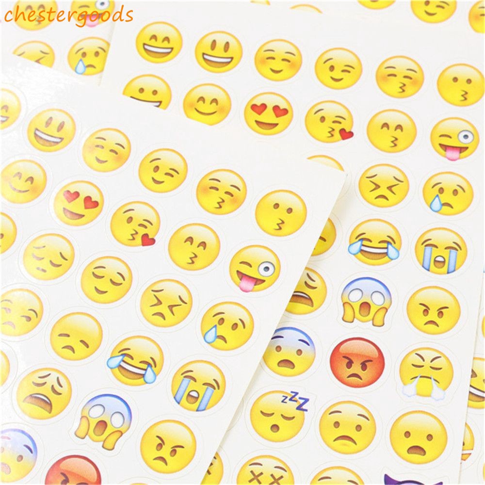 สติ๊กเกอร์กระดาษอัลบั้มหน้ายิ้ม-emoji-qq-น่ารัก-diy