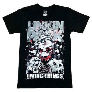 ผ้าฝ้าย 100%ROUNDเสื้อยืดผ้าฝ้าย 12R125 ลาย NTS LINKIN PARK ROCK BAND LIVING THINGS ALBUM COVER COLLECTION ใหม่ sizes-5x