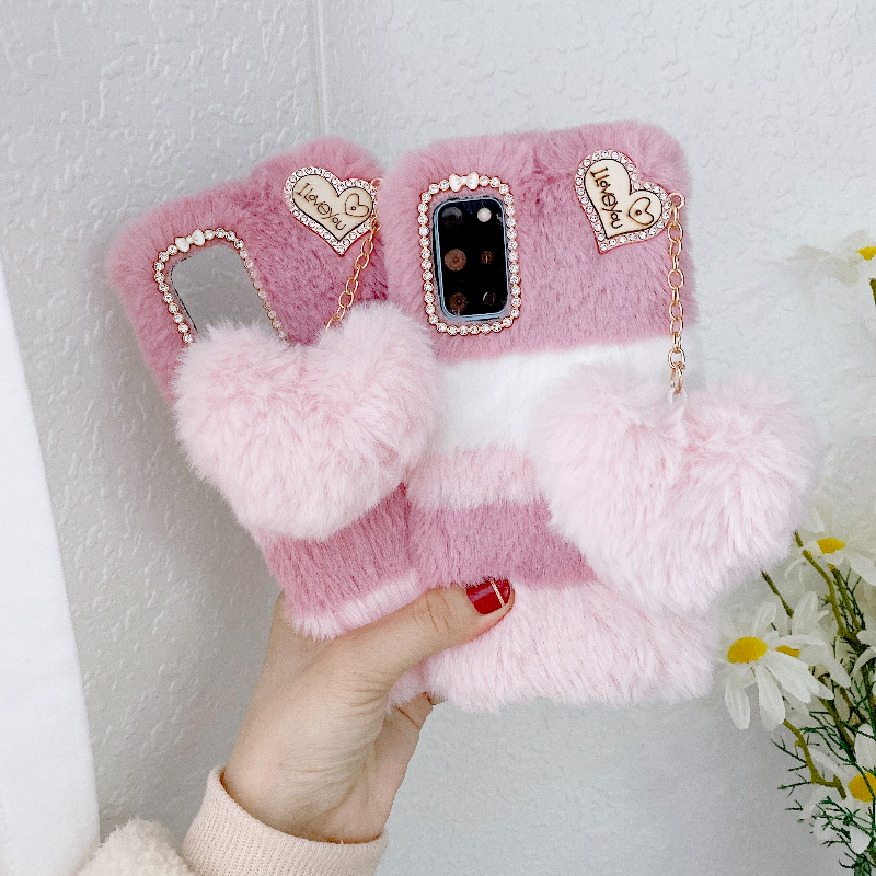 เคสโทรศัพท์มือถือ-ผ้ากํามะหยี่ขนนิ่ม-ลายหัวใจ-สําหรับ-oppo-a17-a17k-a16k-a16e-a16-a16s-a15-a15s-a54-a74-a96-a76-a92-a52-a9-2020-a5-2020-reno-6-4-5