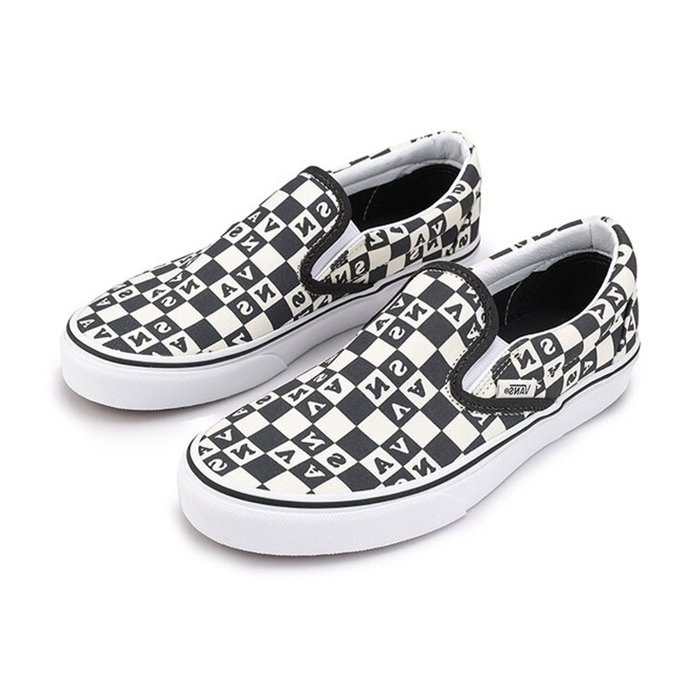 vans-รองเท้าผ้าใบ-classic-slip-on-check-vans-raven-true-white-vn000xg8azs