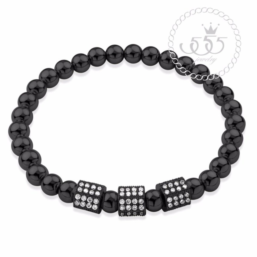 555jewelry-สร้อยข้อมือประดับ-cz-รุ่น-mnc-br357-d-สีดำ
