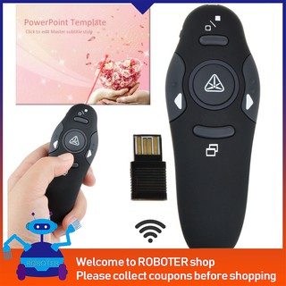 ภาพหน้าปกสินค้าเลเซอร์พอยเตอร์ พรีเซนเตอร์ Wireless Presenter USB Remote Control Presentation Laser Pointer ppt ที่เกี่ยวข้อง