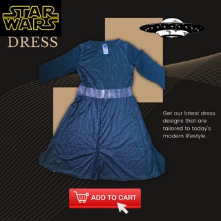 Starwars Dress 🍓ชุดเดรสแขนยาว สตาร์ วอร์ส พร้อมส่ง เดรสเท่ห์ๆ ใส่แล้ว keep look หรู ดูแพง เดรสกระโปรงทรงเหนือเข่า