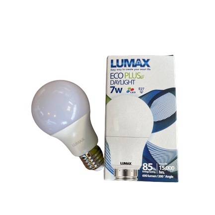 ภาพสินค้าLumax(ลูแม็กซ์) L&E LED Bulb A60 หลอดไฟบ้าน E27 7W แสงเหลือง วอร์มไวท์ / แสงขาว เดย์ไลท์ จากร้าน tstelectric บน Shopee ภาพที่ 4