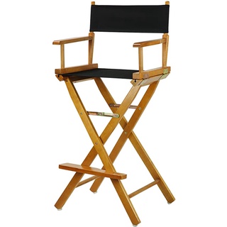 เก้าอี้ไดเร็คเตอร์  เก้าอี้ผู้กํากับ (230-05) 30 Inch Director Chair Honey Frame with Black canvas 100% made in Thailand