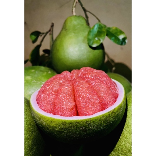รูปภาพของ(pomelo fruit) ส้มโอทับทิมสยามน้ำหนัก1.5-1.6ก.ก กล่องละ3ลูกลองเช็คราคา