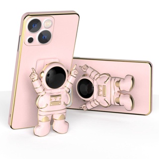 เคสโทรศัพท์มือถือชุบไฟฟ้า ลายนักบินอวกาศ 3D สําหรับ Samsung Galaxy S10 S20 FE Plus Note 20 Ultra