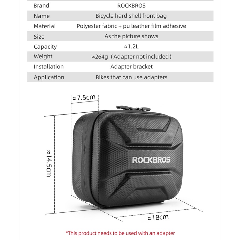 rockbros-กระเป๋าสะท้อนแสงกันน้ําสะท้อนแสงสําหรับติดด้านหน้ารถจักรยาน