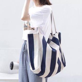 stripe bag : กระเป๋าผ้าลายทาง